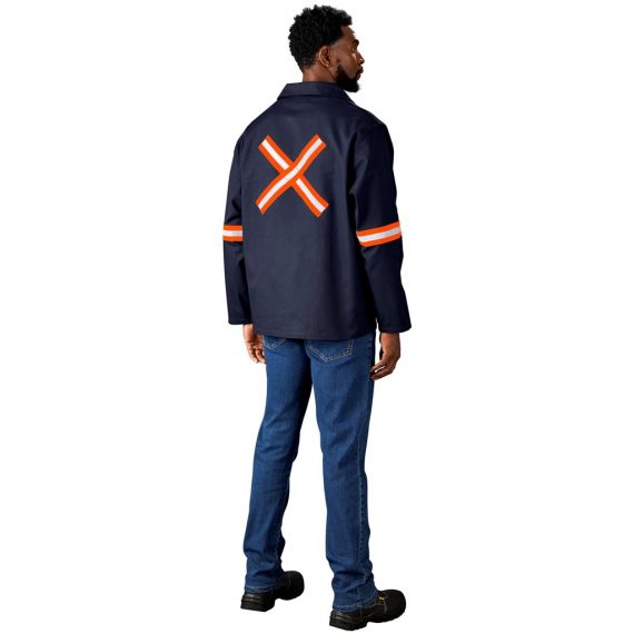 Artisan Premium 100% Cotton Jacket - Reflective Arms & Back - Orange Tape - Image 2