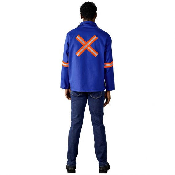 Artisan Premium 100% Cotton Jacket - Reflective Arms & Back - Orange Tape - Image 8