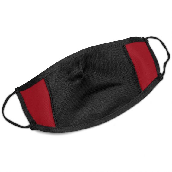 Iona Adults Double-Layer Ear Loop Face Mask - Red - Image 3