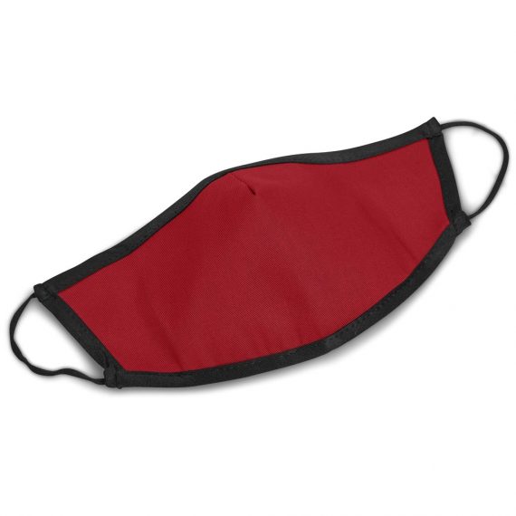 Iona Adults Double-Layer Ear Loop Face Mask - Red - Image 4